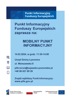 Punkt Informacyjny Funduszy Europejskich zaprasza na "Mobilny Punkt Informacyjny"